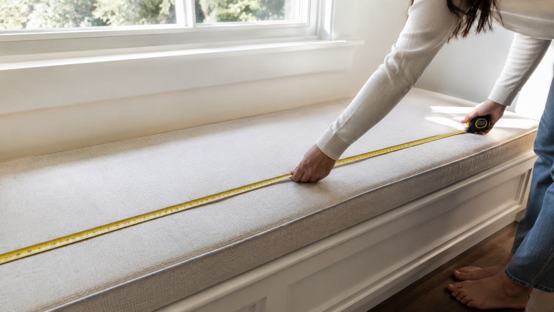 HOW TO MEASURE WINDOW SEAT CUSHIONS WITHOUT GAPS OR GUESSWORK